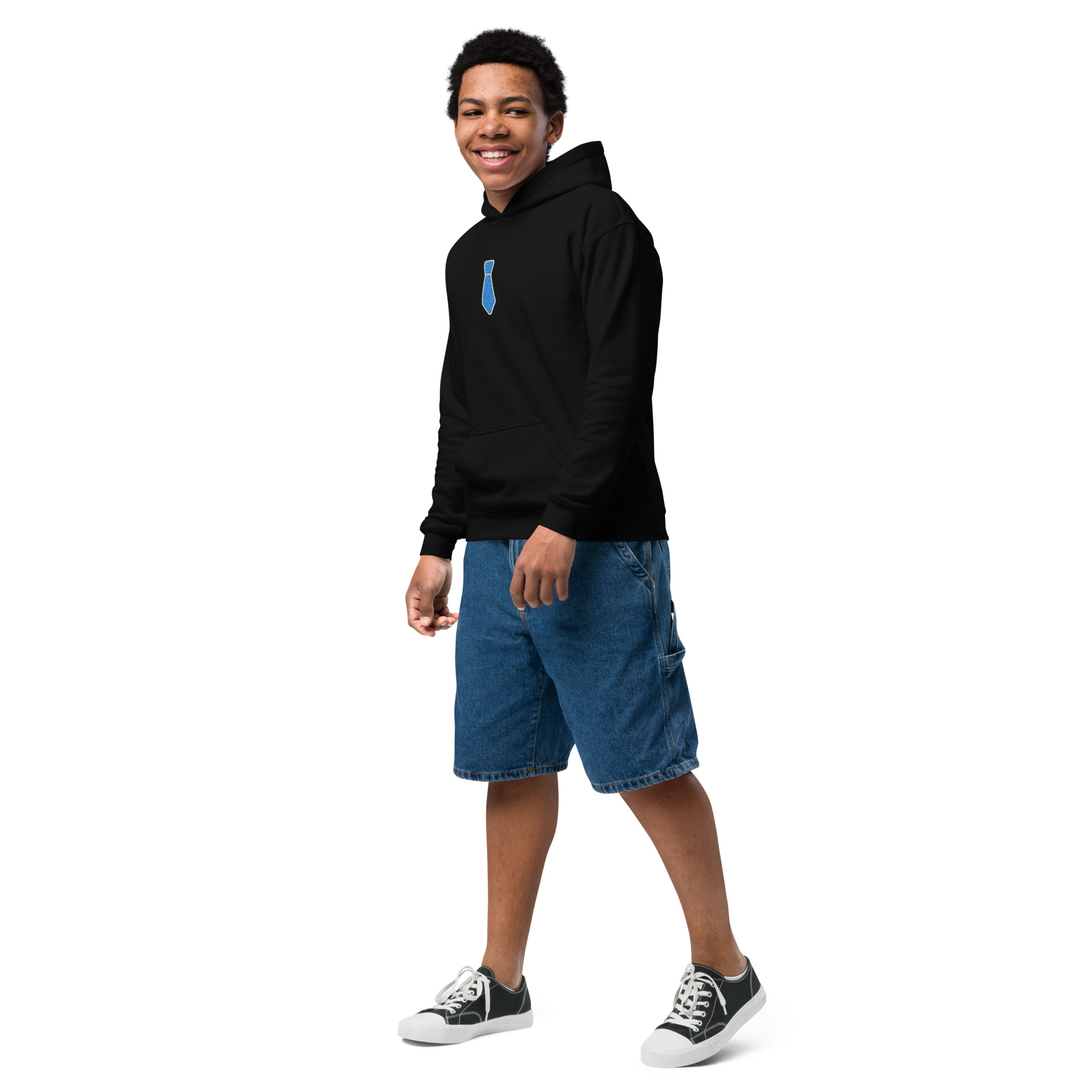 TWA Tie Embroidered Youth heavy blend hoodie - Image 4