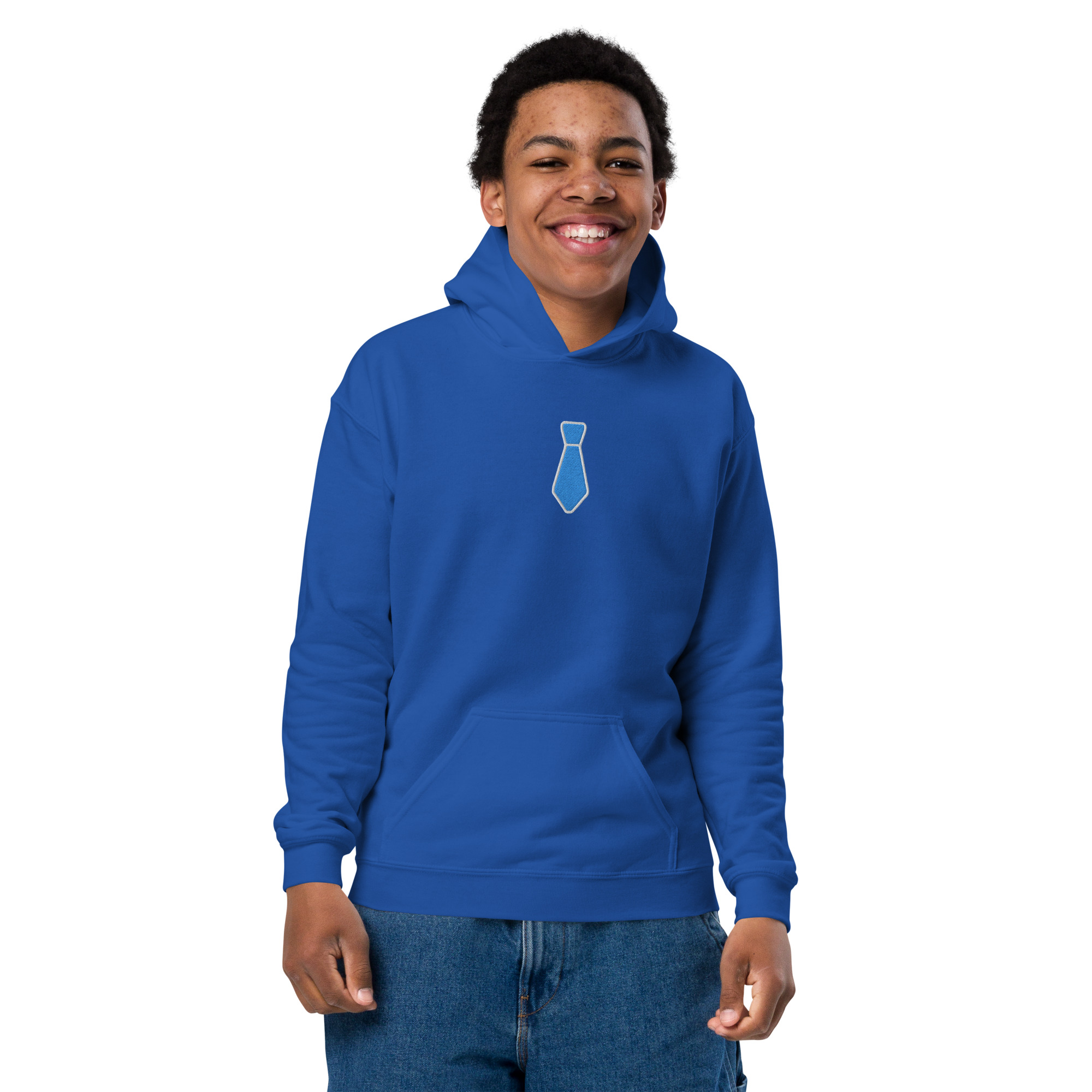 TWA Tie Embroidered Youth heavy blend hoodie - Image 6