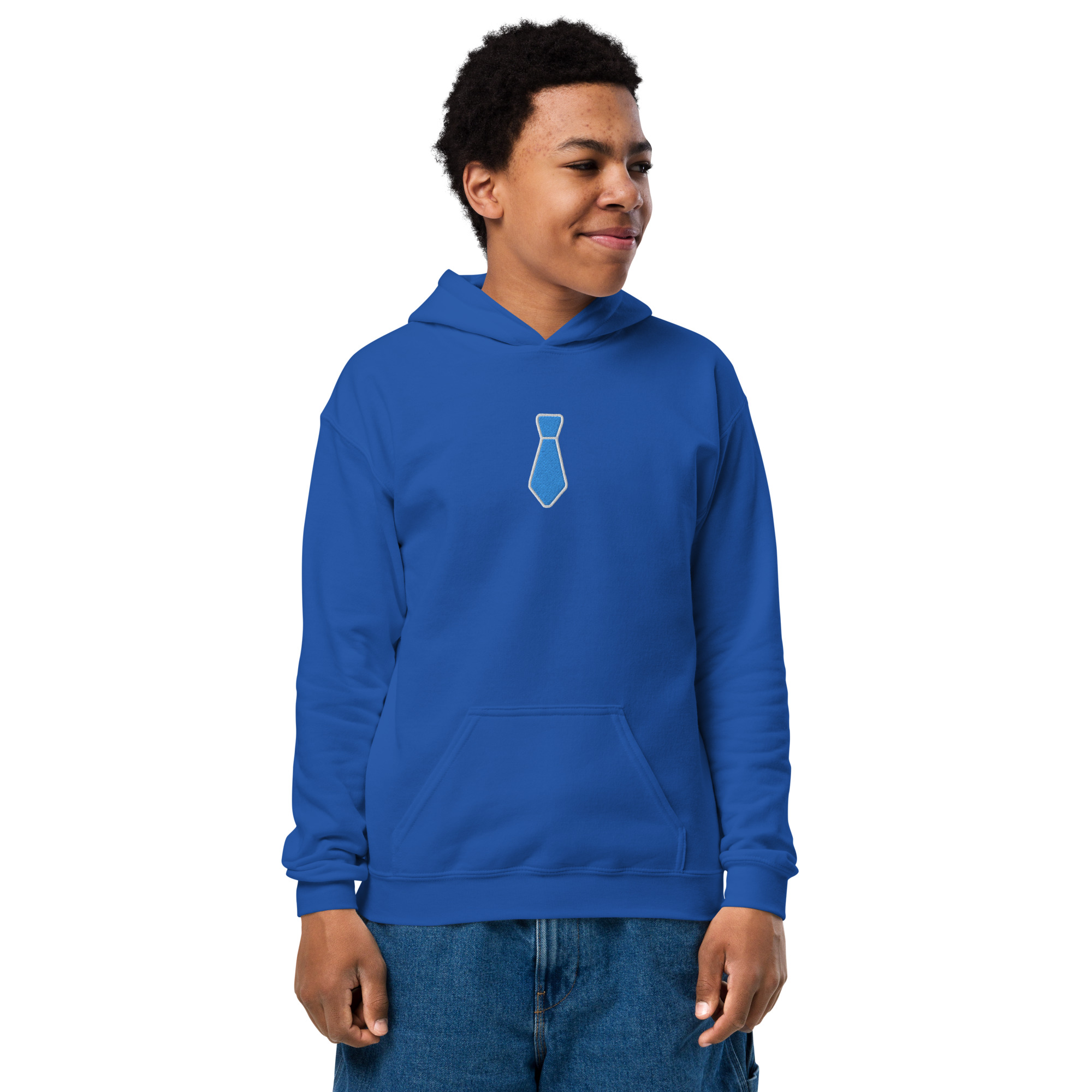 TWA Tie Embroidered Youth heavy blend hoodie - Image 5