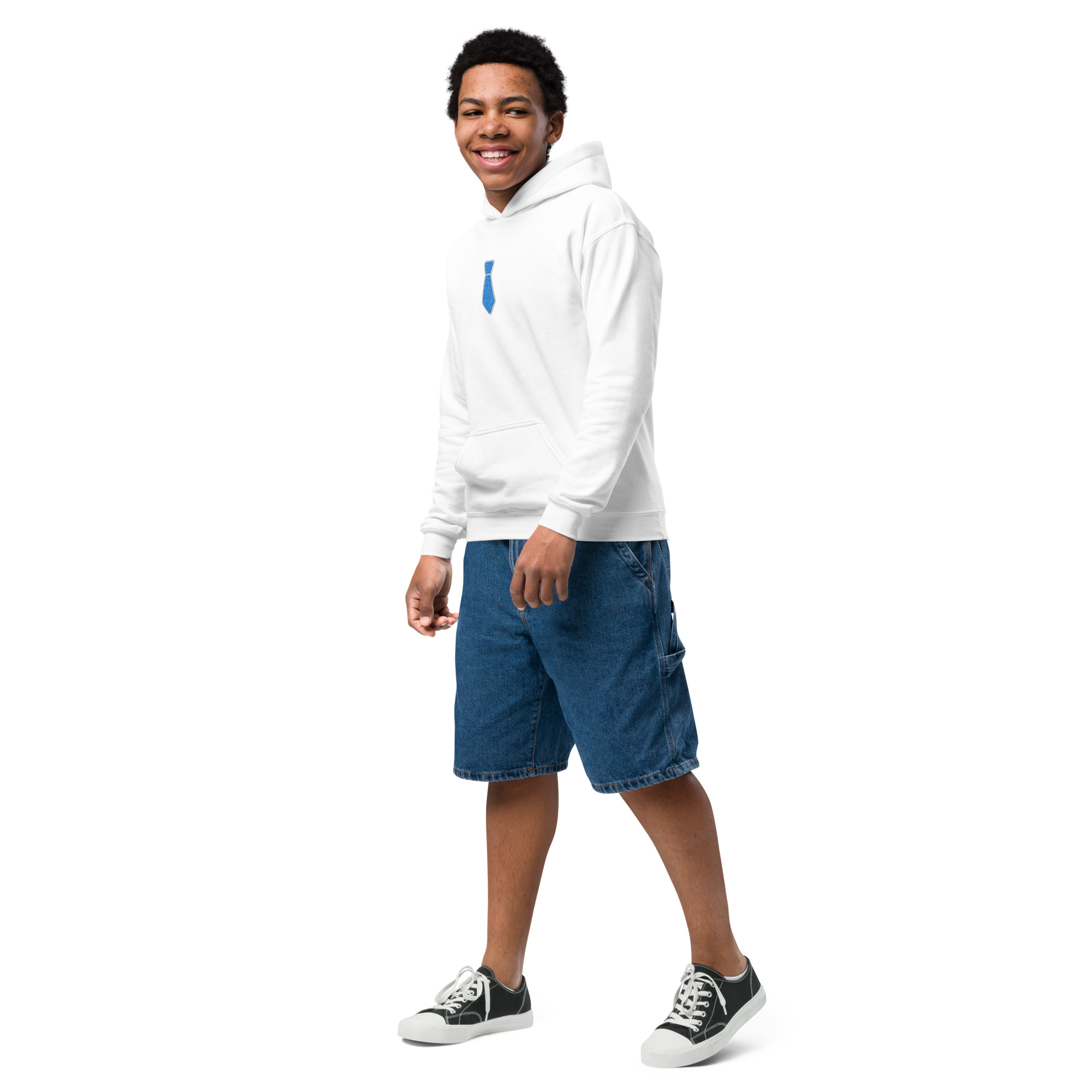 TWA Tie Embroidered Youth heavy blend hoodie - Image 9